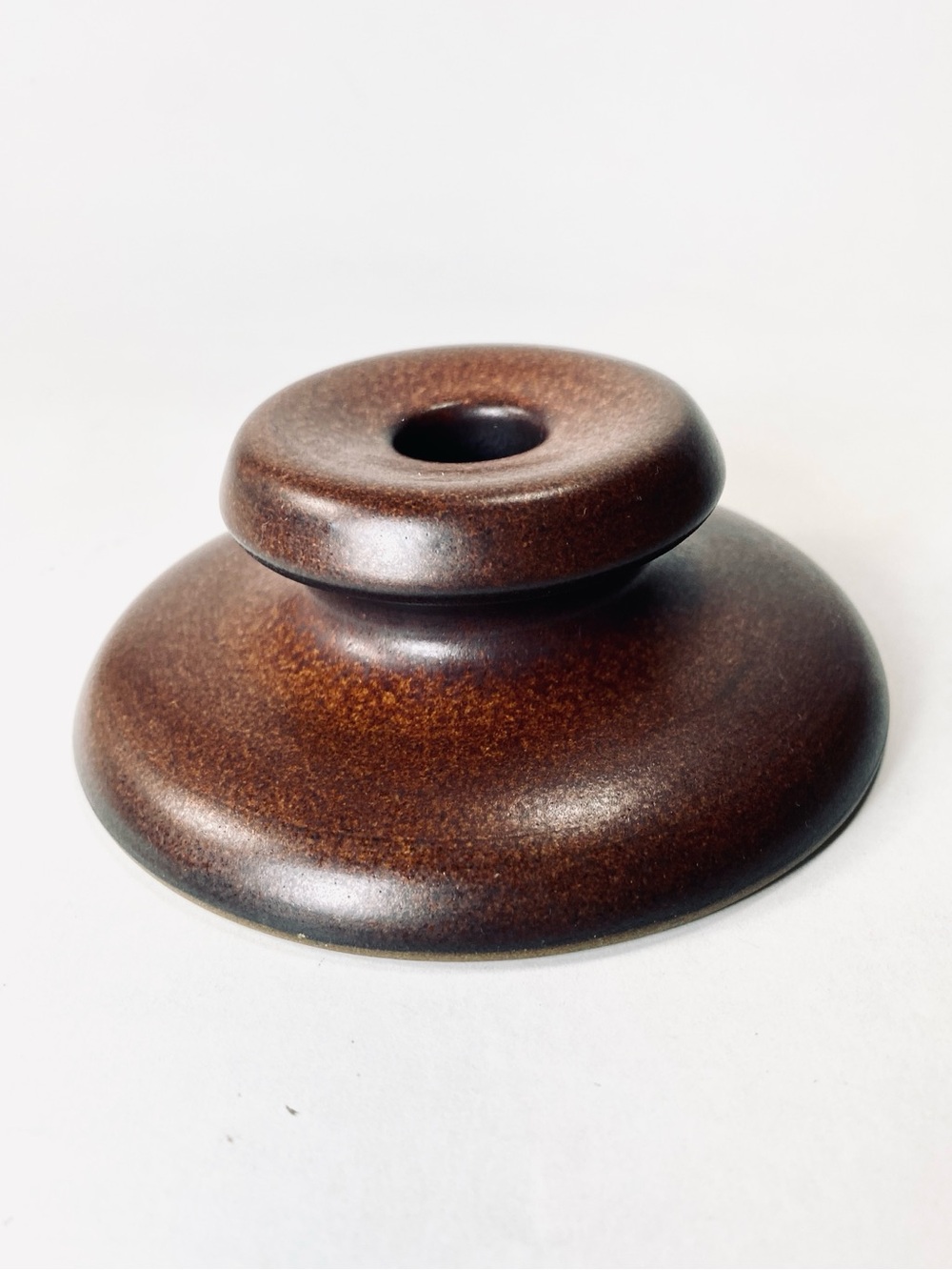Heath Ceramics MCM Mid Century Modern Brown Glazed Ceramic Candle Holder